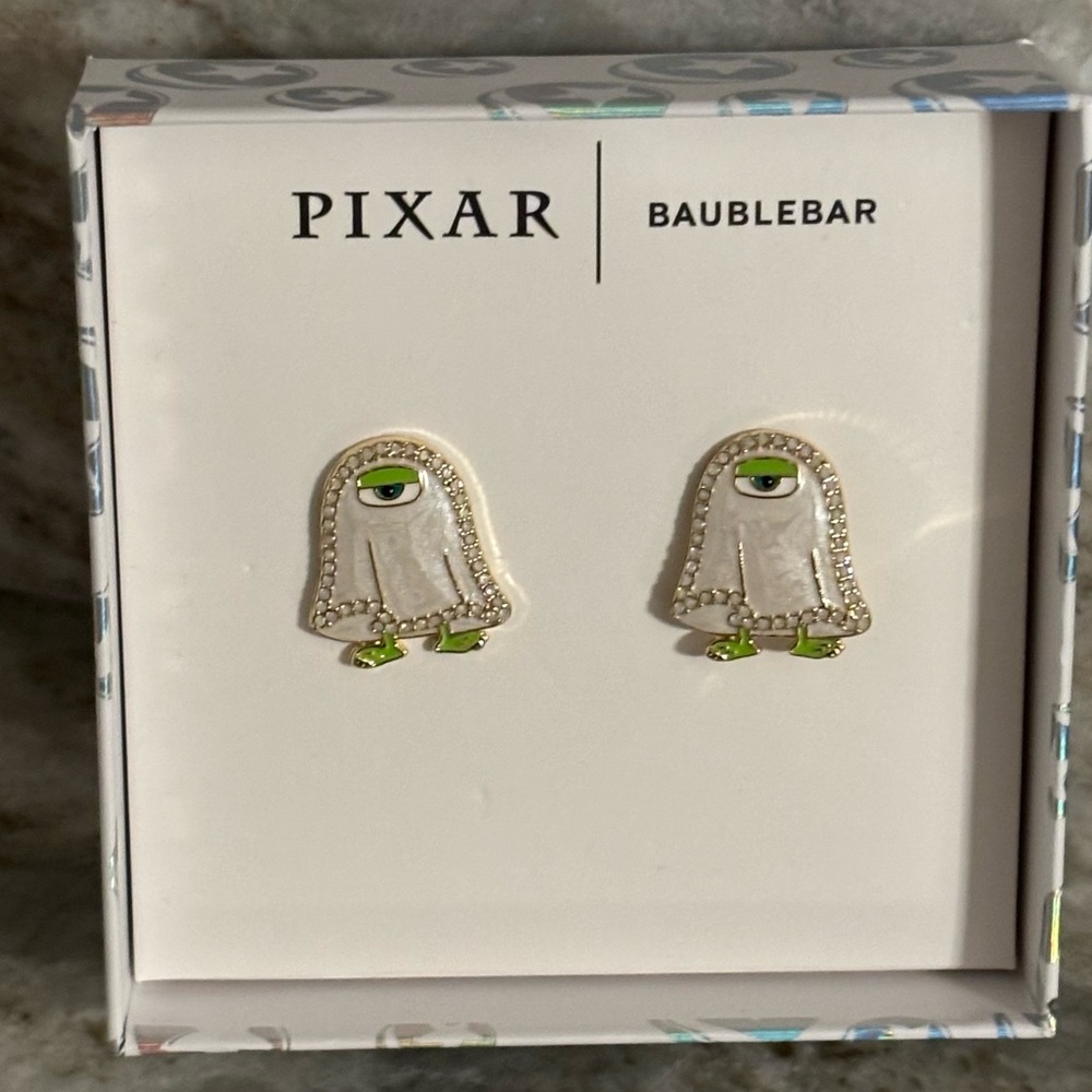 Disney Pixar x BaubleBar Monsters Inc. Mike Wazowski Ghost Earrings